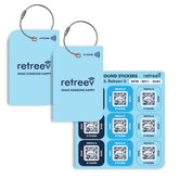 Light Blue Combo - 2 x Light Blue Originals Retreev Smart Tags & 9 x Smart Stickers